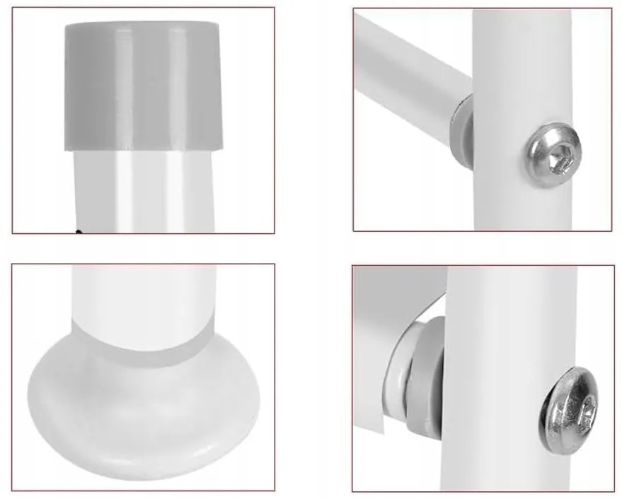 VERK GROUP Kúpeľňový regál nad práčku s 3 policami, biely, 153 x 65 x 25 cm