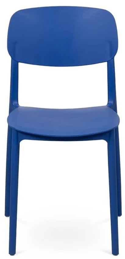 Modrá plastová záhradná stolička Hébé – Bonami Essentials