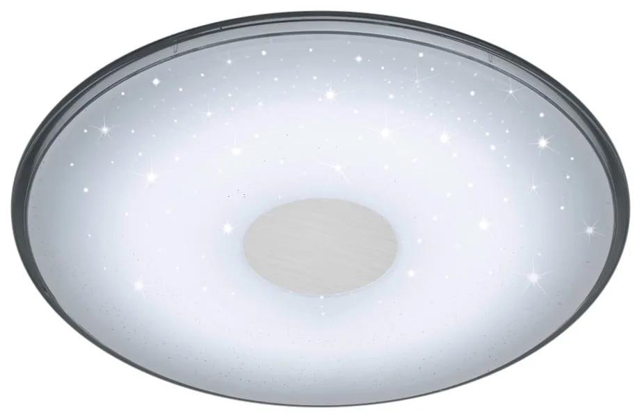 Biele guľaté stropné LED svietidlo na diaľkové ovládanie Trio Shogun, priemer 42,5 cm
