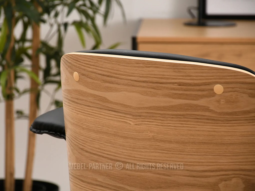 Kreslo Duckie (dub čierny + čierna). Akcia -30%. Vlastná spoľahlivá doprava až k Vám domov. 1110498