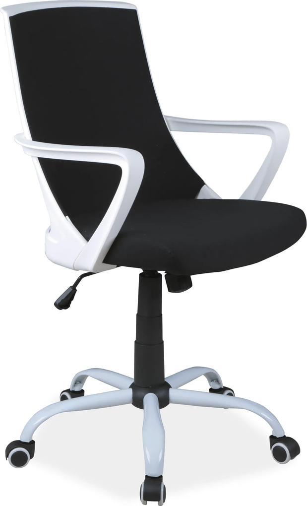 SIGNAL Q-248 kancelárska stolička s podrúčkami čierna / biela