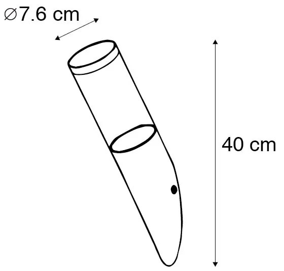 Moderná vonkajšia nástenná lampa oceľ IP44 - Rox