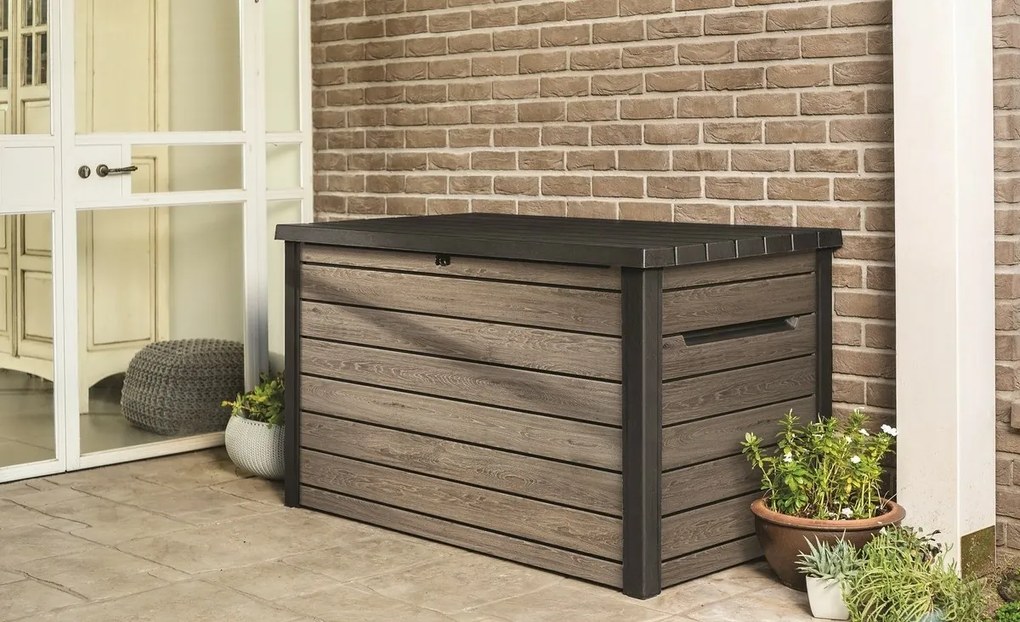 Keter záhradný úložný box Deco 870 l, sv. hnedá
