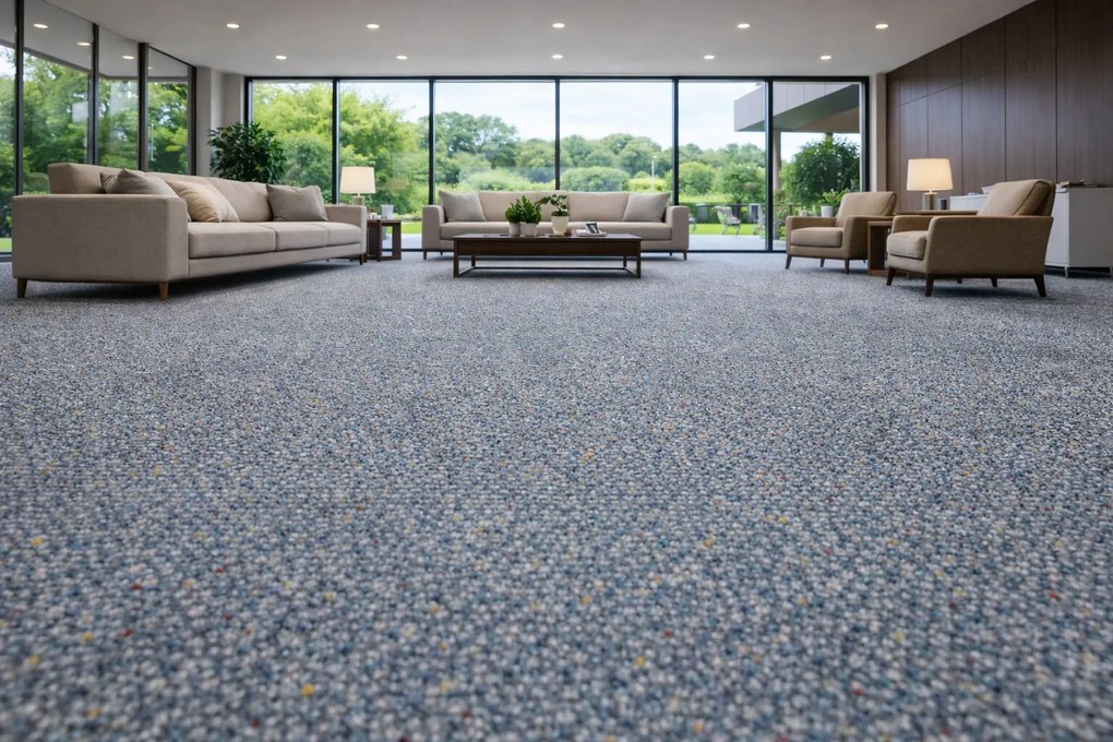 Betap, Metrážny koberec Virtuose 73, na mieru, šíře 4m, šedá, filc, chodba / predsieň