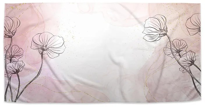 Sablio Uterák Ružový akvarel - 50x100 cm