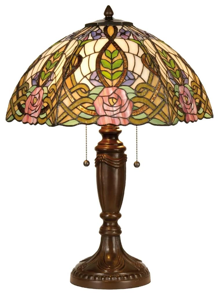Stolná lampa Tiffany Rose - Ø 47*61cm