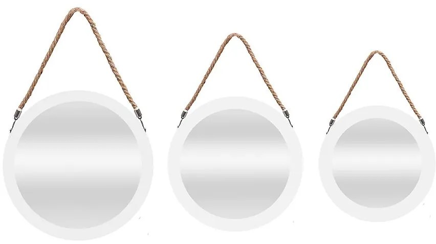 Sada dekoratívnych rámových zrkadiel (3 ks)