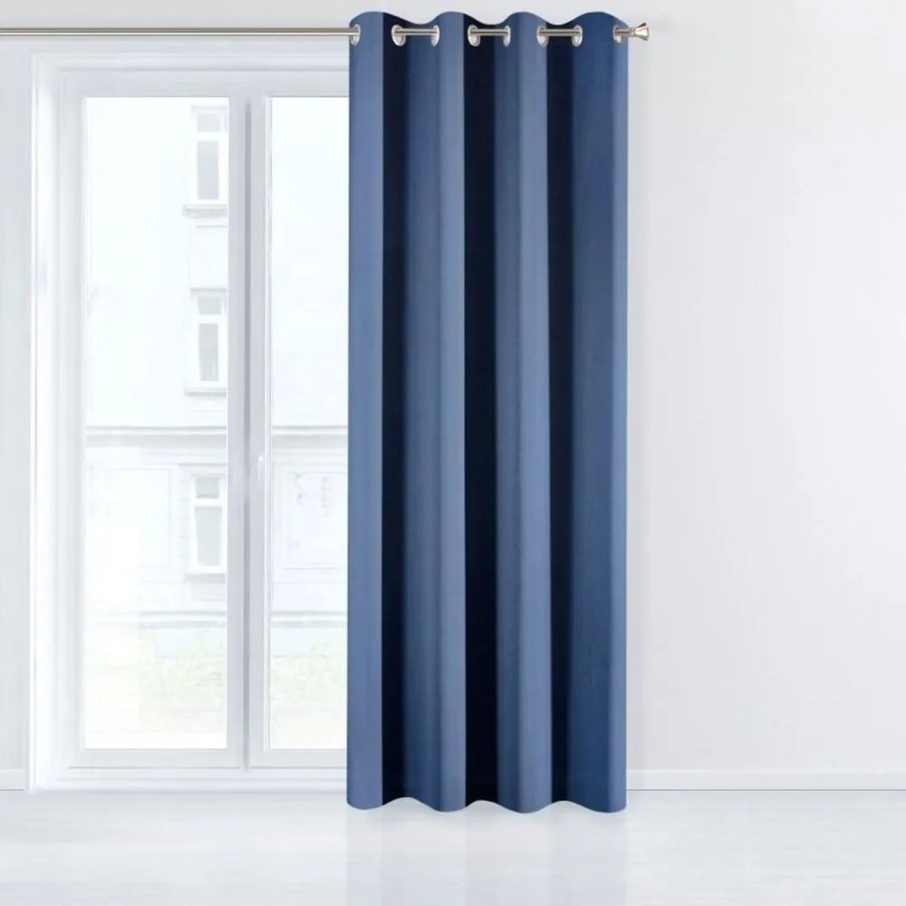 Jednofarebný zetemňujúci záves tmavo modrý Dĺžka: 250 cm