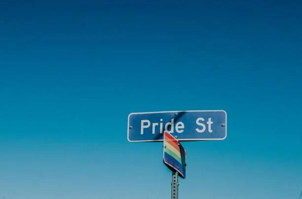 Fotografia American road sign displaying 'Pride Street', Catherine Falls Commercial, (40 x 26.7 cm)