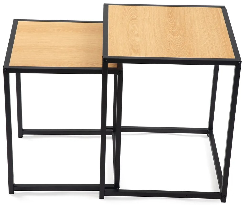 Noela Súprava odkladacích stolíkov s čiernym rámom DUETTA 40, 35