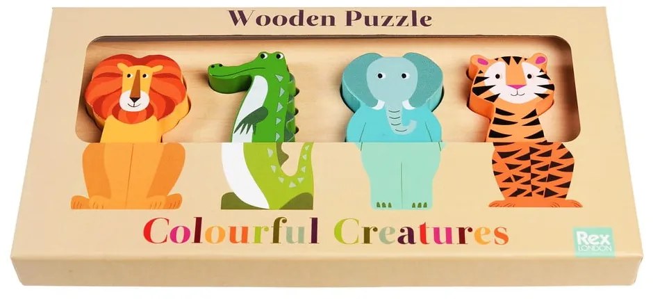 Drevené puzzle Colourful Creatures - Rex London