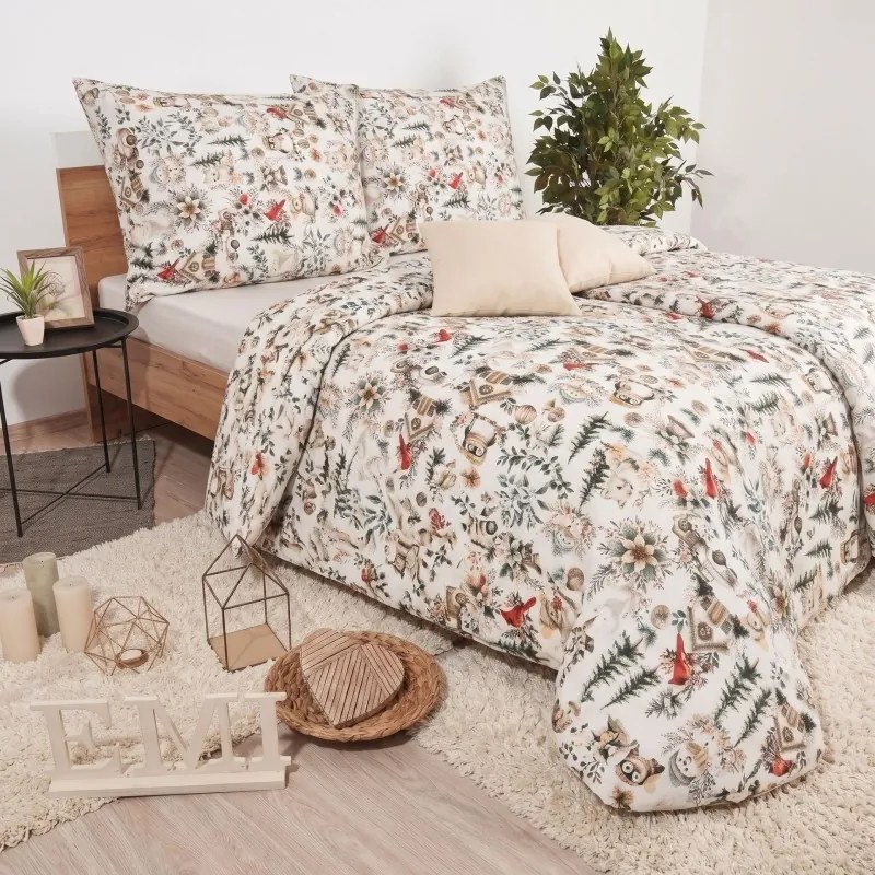 Vianočné bavlnené obliečky Lola EMI, Štandardný set jednolôžko obsahuje 1x 140x200 + 1x 70x90