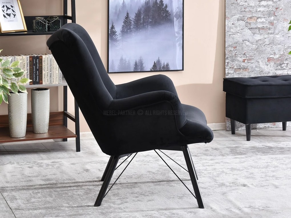 Relaxačné kreslo Dawntawn (čierna). Akcia -20%. Vlastná spoľahlivá doprava až k Vám domov. 1135669