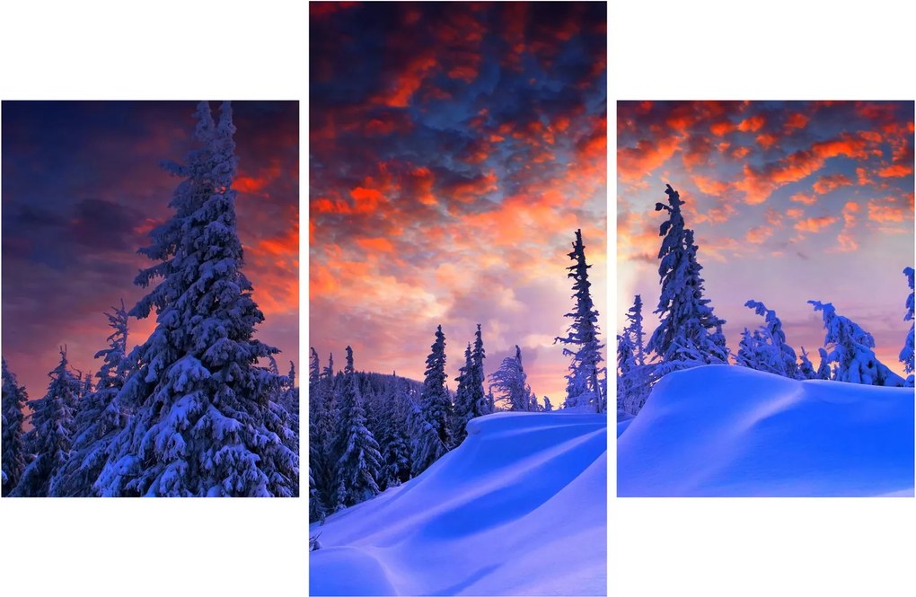 Obraz - Zimný súmrak (90x60 cm)