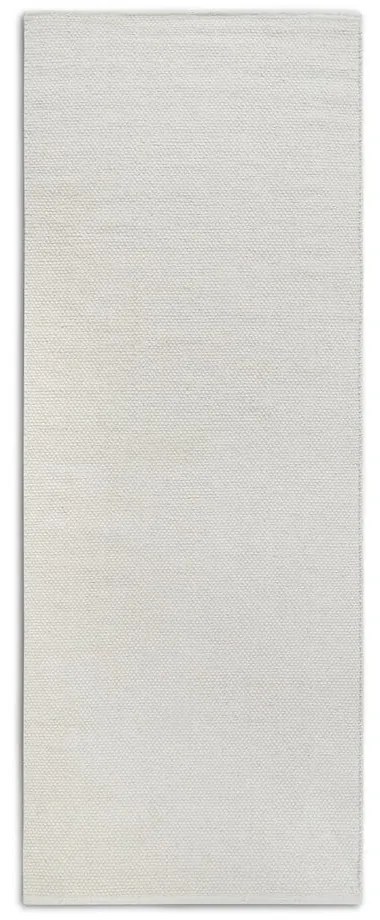Krémovobiely ručne tkaný behúň s prímesou vlny 80x200 cm Pradesh Natural White – Elle Decoration