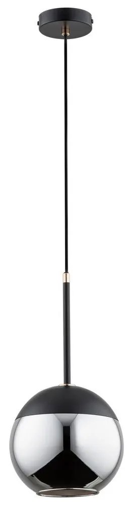 Luster na lanku VOLDA 1xE27/60W/230V čierna