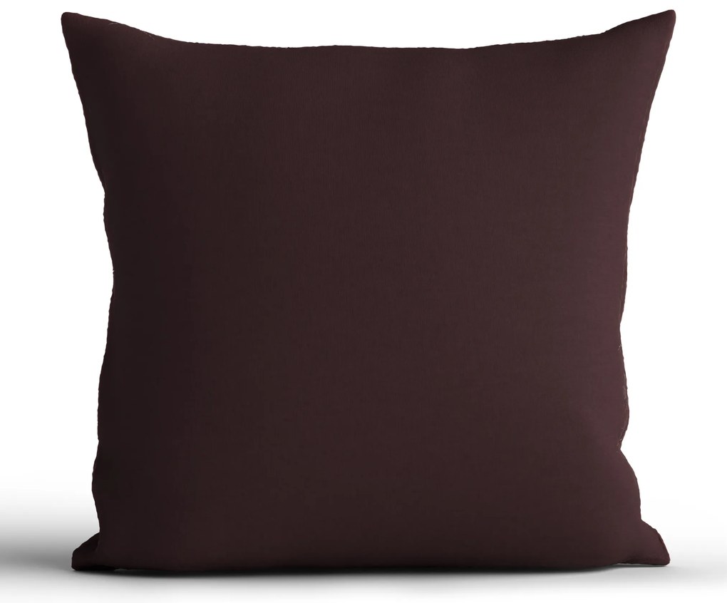 Bavlnená obliečka na vankúš Renforcé 40 × 40 cm - Jasmine tmavo hnedá