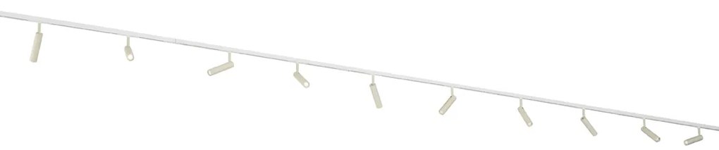 Moderný koľajnicový systém s 10 reflektormi béžový a biely 1-fázový - Slimline Uzzy