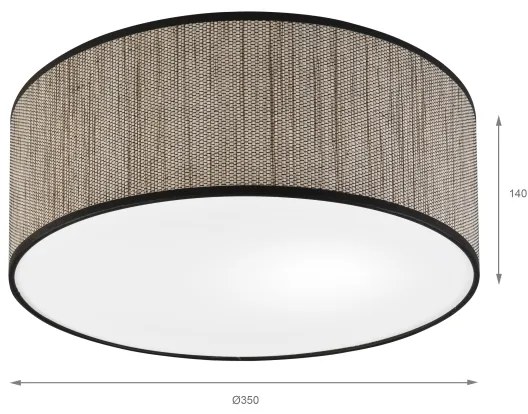 Stropné svietidlo SIRJA 2xE27/15W/230V priemer 35 cm hnedé