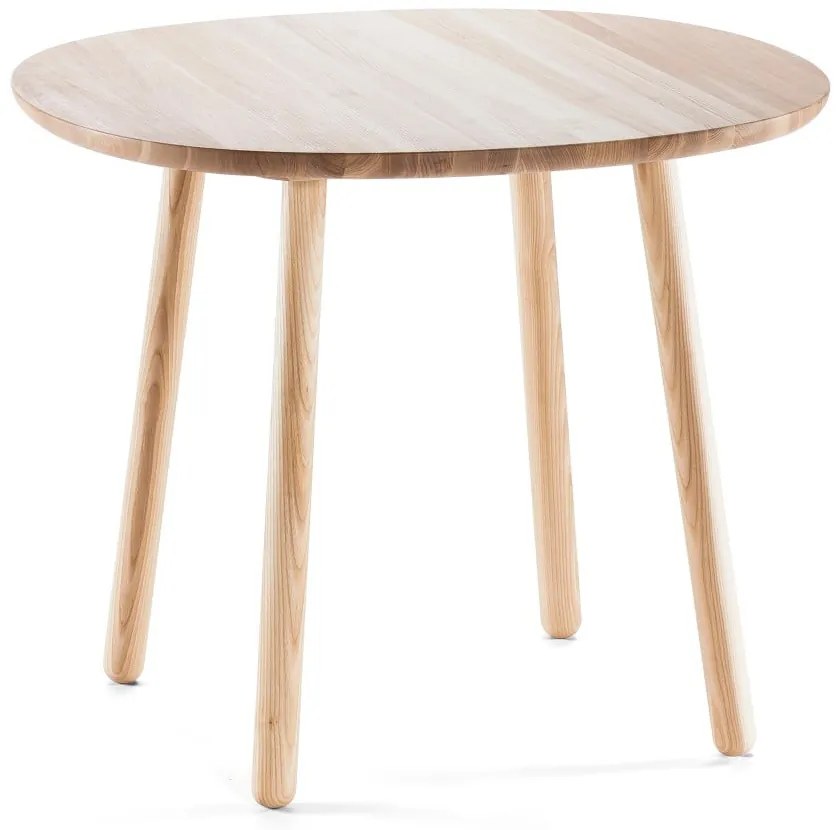 Prírodný jedálenský stôl z masívu EMKO Naïve, ⌀ 90 cm