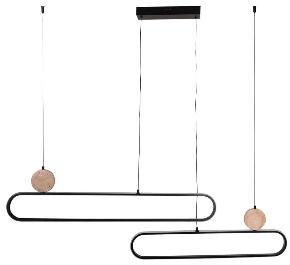 LED závesný luster FLORENTYNA LED/48W/230V 4000K čierna/béžová