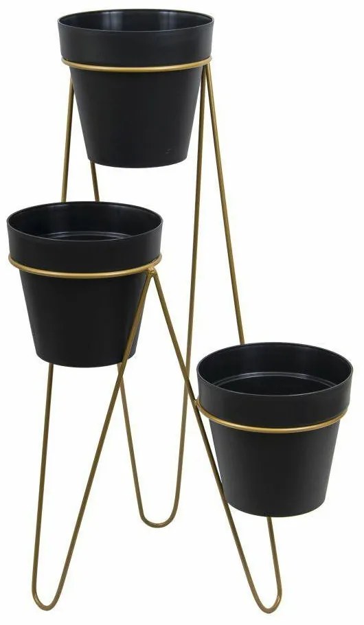 STOJAN NA KVETINÁČ TRIPOD 95X45X24 CM ZLATÁ
