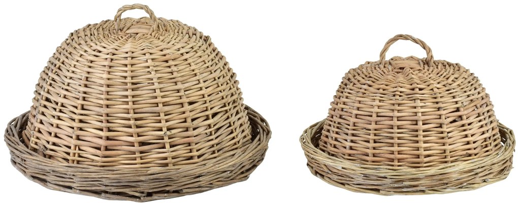 Proutěný podnos s víkem GUSTAV 30x18 hnědý