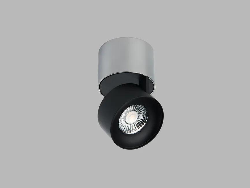 LED2 11508253D Stropné bodové svietidlo KLIP ON LED, 11W, 2700K, 770lm, IP20, chrómová/čierna, DALI/PUSH