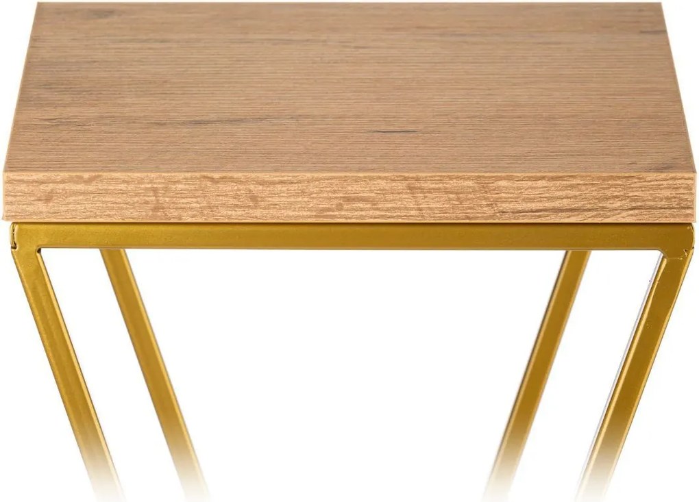 STOJAN NA KVETINÁČ LOFT6 40X24X24 CM ZLATÁ/HNEDÁ