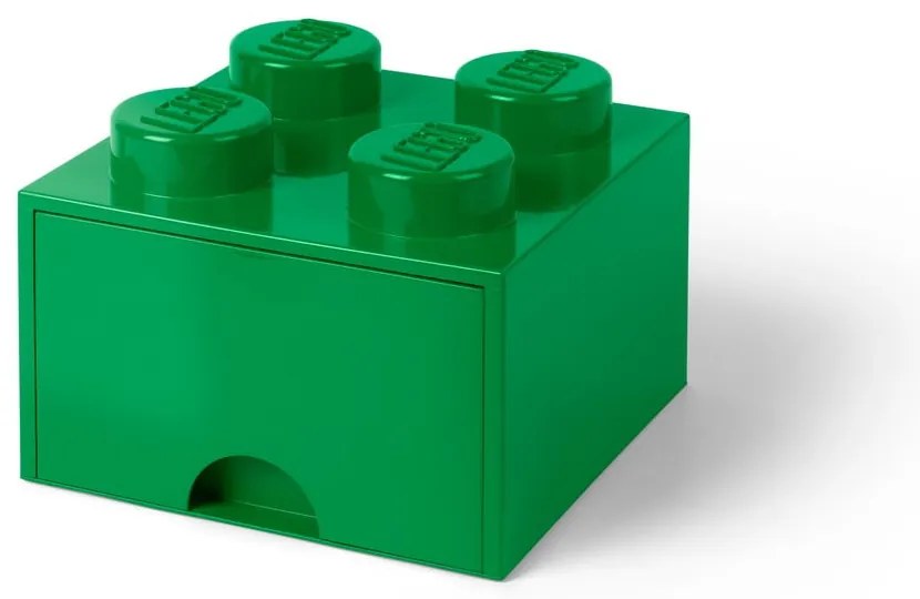 Zelený úložný box so zásuvkou LEGO®