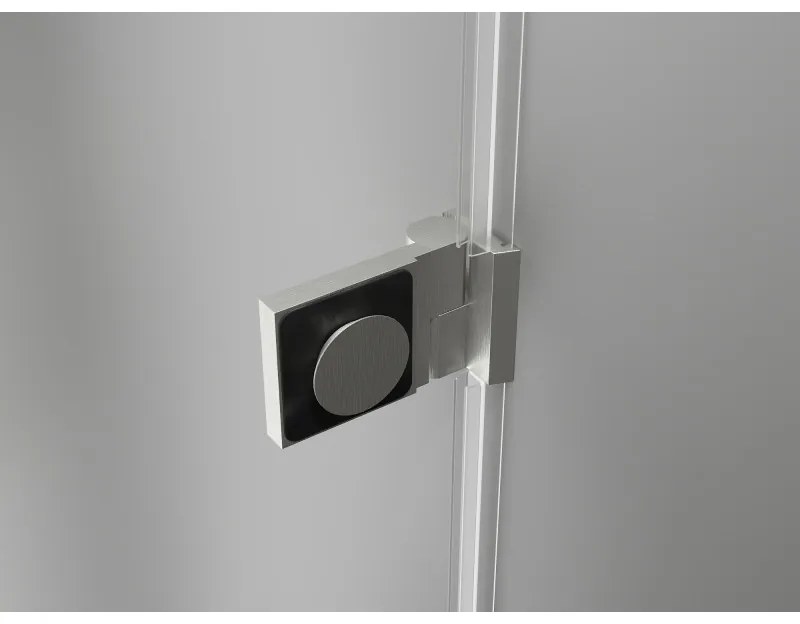 Mexen Lunar-B Duo výklopný sprchový kút 80 x 70 cm, číre sklo, brúsená oceľ, 832-080L-070P-97-00