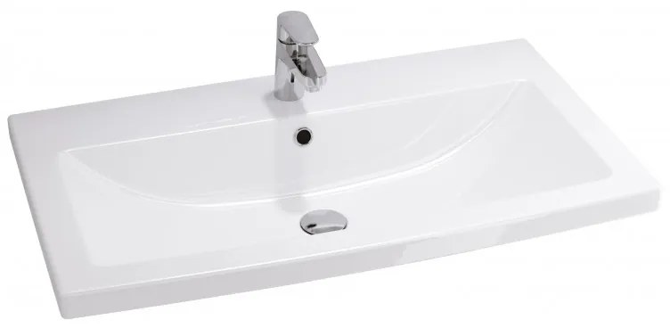 Cersanit Lara Como 80, závesná skrinka + keramické umývadlo, 794x447x460 mm, orech, S801-154-DSM