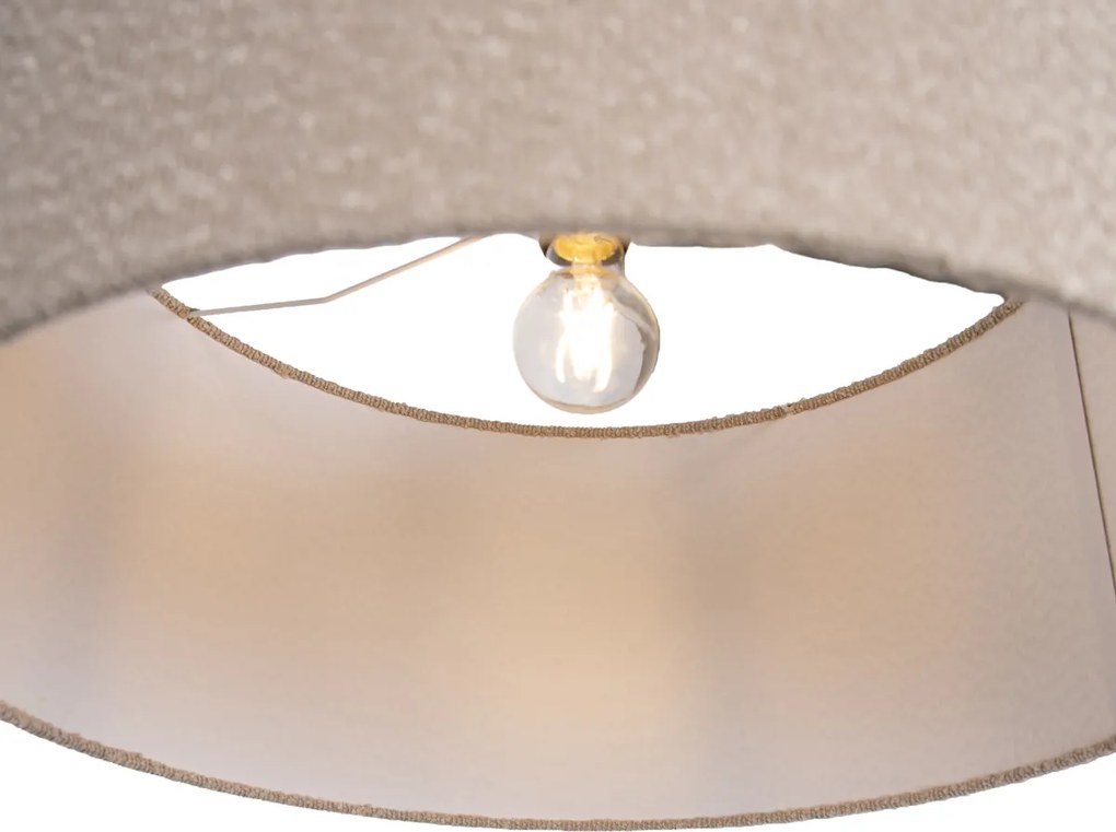 Stojacia lampa zlatá nastaviteľná s béžovým látkovým tienidlom Teddy 50cm - Editor