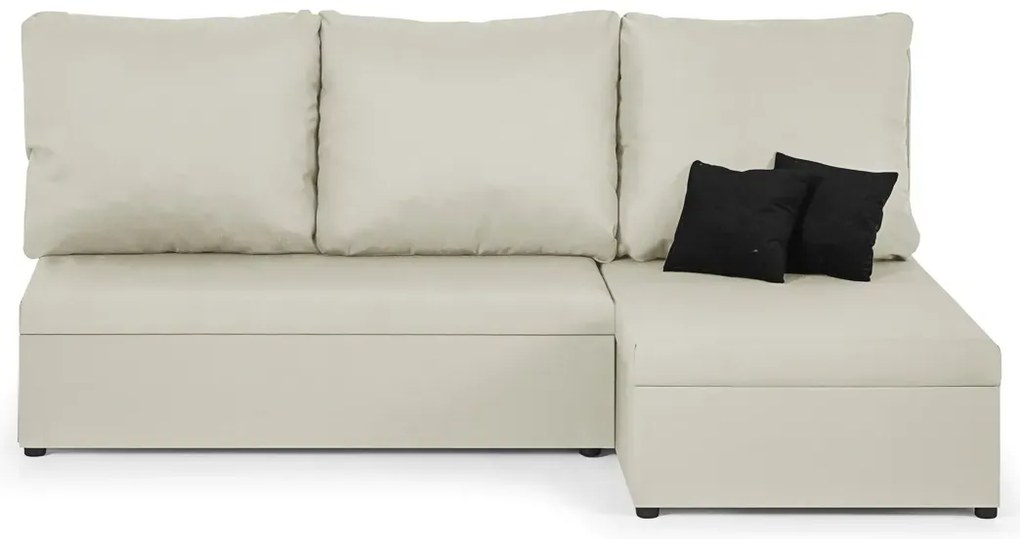 Rozkládací rohová sedací souprava TOMI Krémová