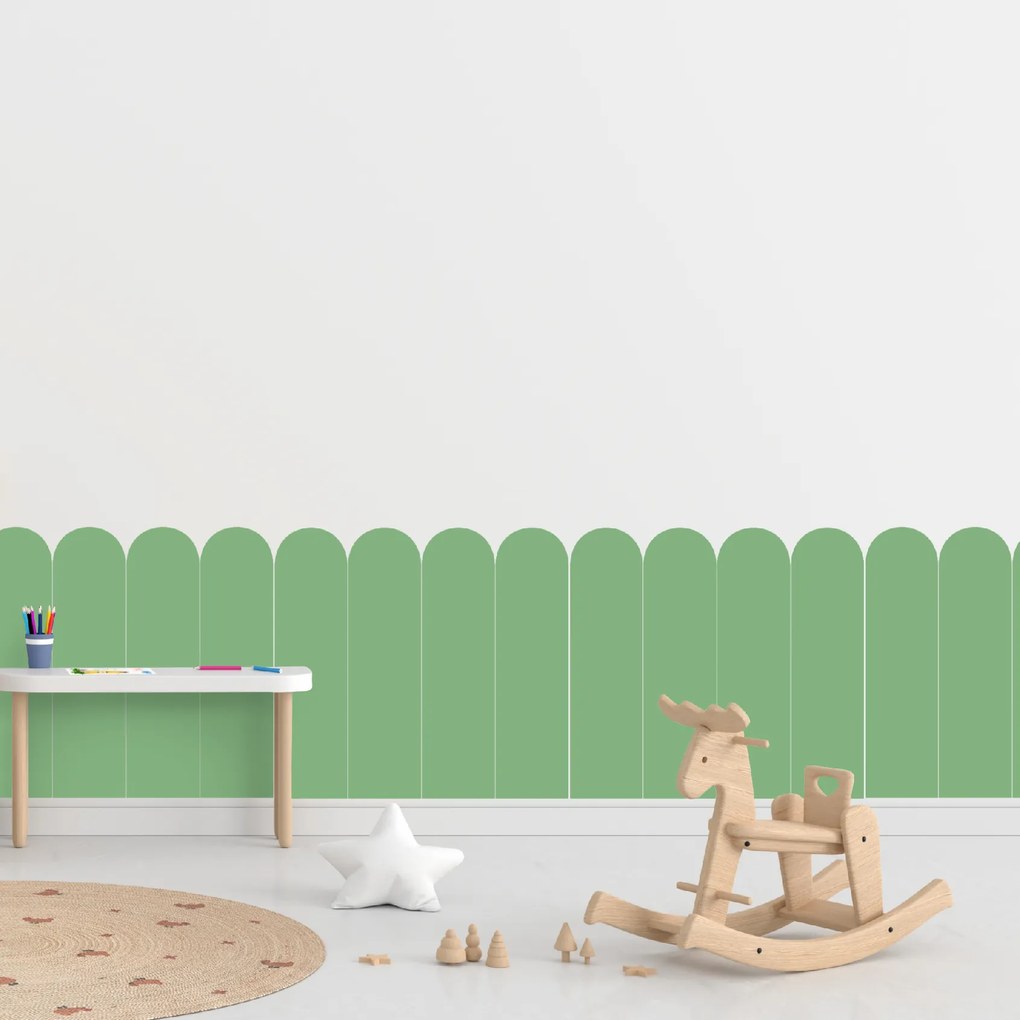 60x100cm Oblúk - Fľaškovo zelená farba - textilná nálepka na stenu Farba: Bledá, Veľkosť: 60 cm