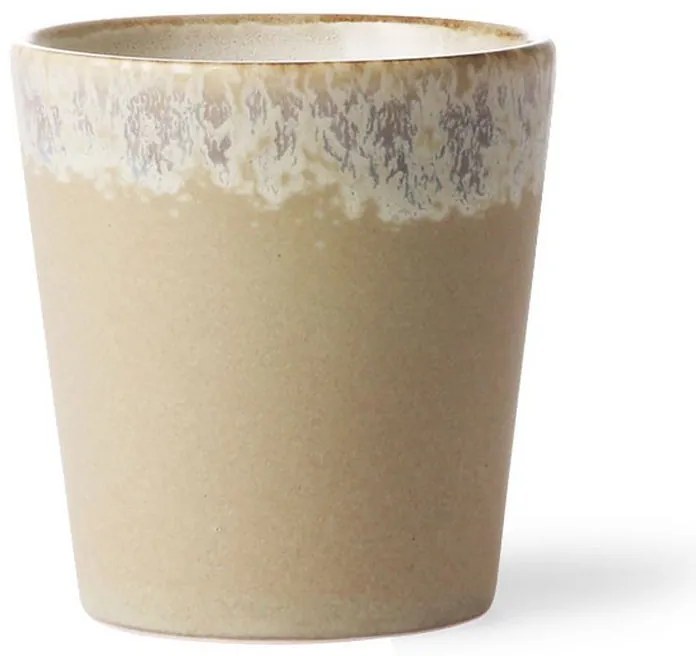 Béžový retro hrnček na kávu Coffee 70s Bark - Ø7,5*8cm / 180ml