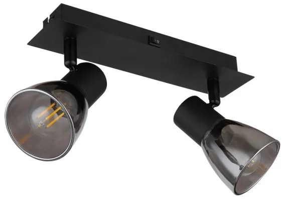 Globo 54307-2 - Nástenné bodové svietidlo CLAUDE 2xE14/40W/230V čierna