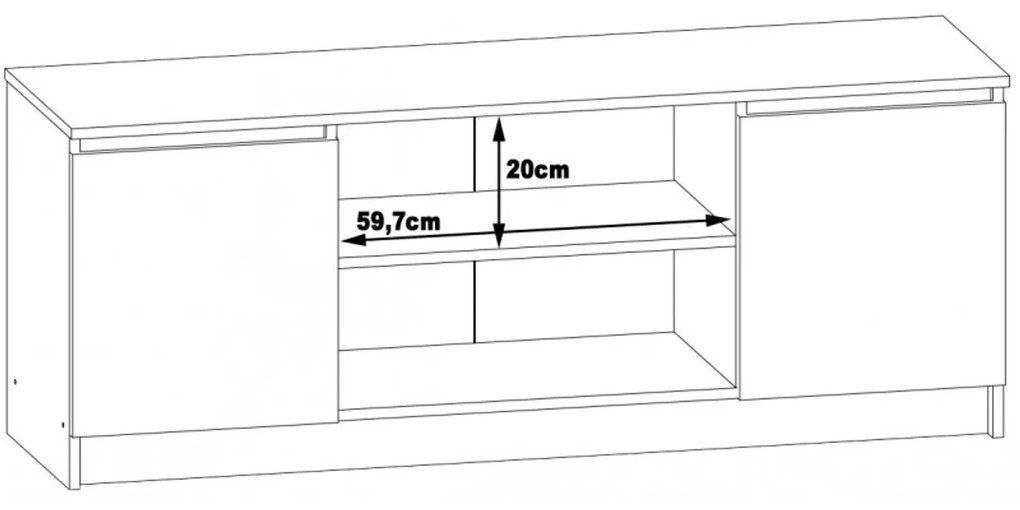 TV stolík RTV K140 jelša