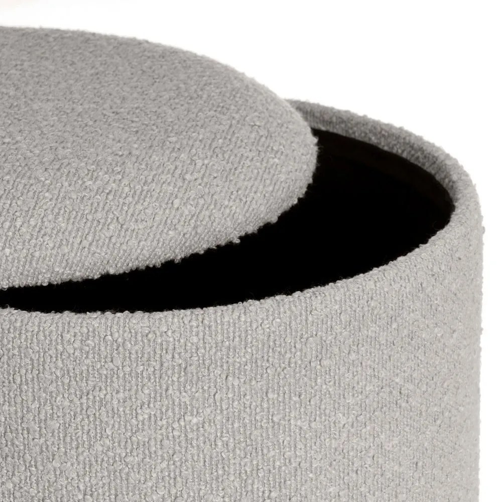 Svetlosivé taburety v súprave 2 ks z textílie buklé – Casa Selección