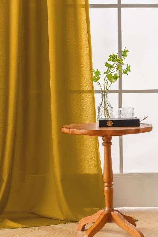 Horčicový záves OXFORD 140x250 cm Zavesenie: Riasiaca páska