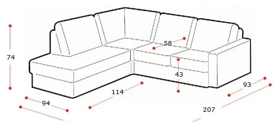 Béžová rohová pohovka (pravý roh) Diva - Scandic