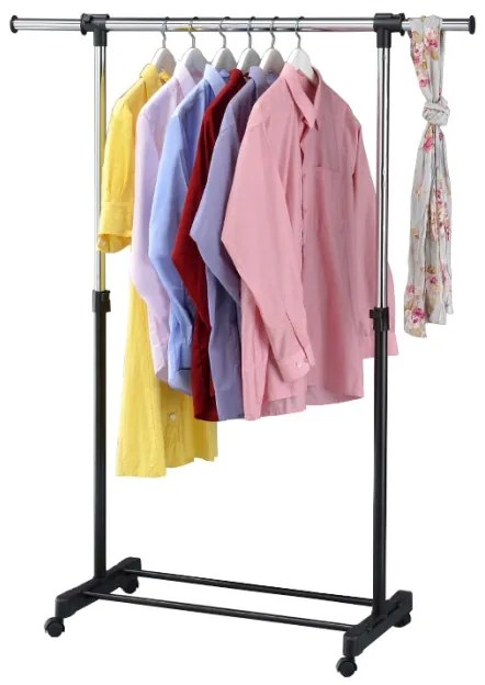 Vešiakový stojan na kolieskach OTTO čierny