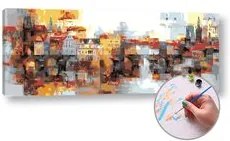 Maľovanie podľa čísel VÝCHOD SLNKA V MESTE – vysoká náročnosť