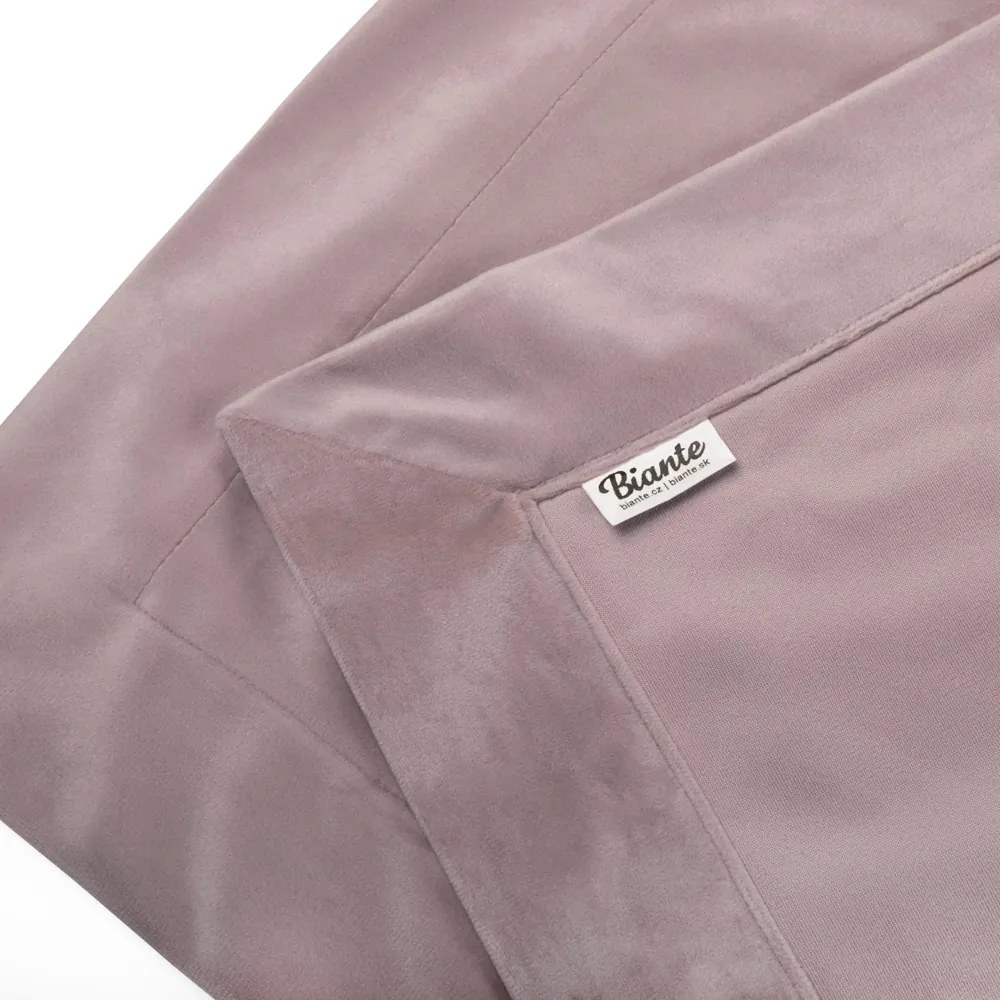 Biante Zamatový prehoz/behúň na posteľ Velvet Prémium SVP-002 Staroružový Na mieru