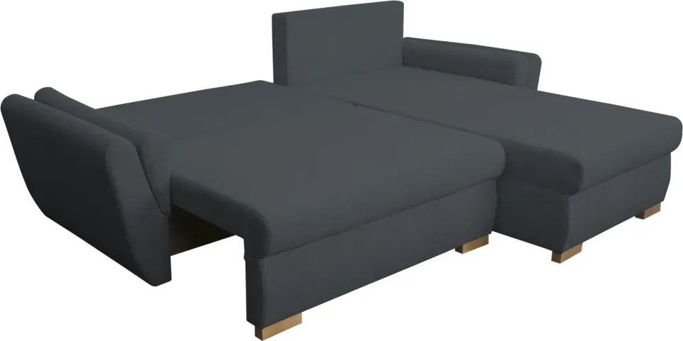 Rohová sedačka Helvetius, tmavo šedá látka