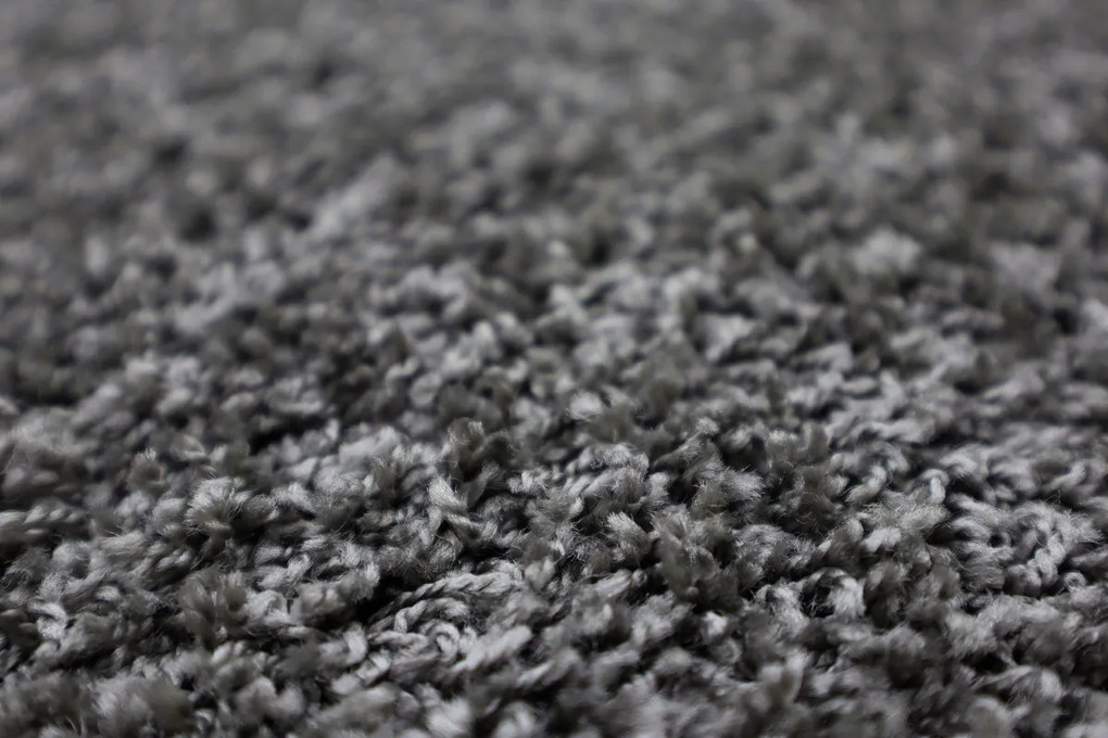 Vopi koberce Kusový koberec Color Shaggy sivý guľatý - 160x160 (priemer) kruh cm