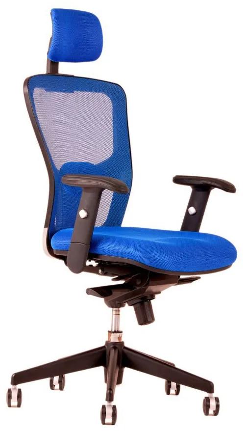 Kancelárska stolička na kolieskach Office Pro DIKE SP – s podrúčkami a opierkou hlavy Modrá DK 90
