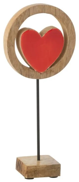 Drevené srdce na kovovej nohe Variant: Veľké