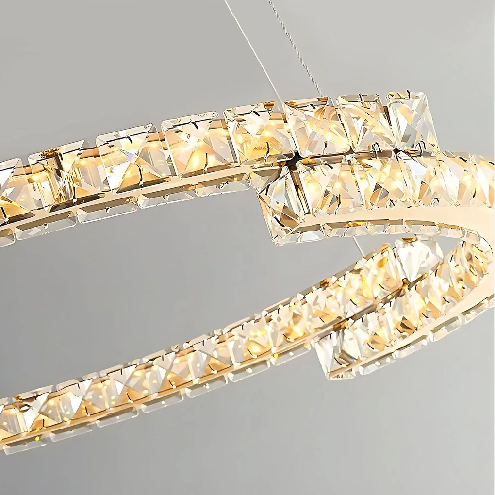 Toolight Toolight, LED závesné osvetlenie 60cm, 45W, 4000K, 2500lm, APP1771-CP, zlatá, OSW-04349