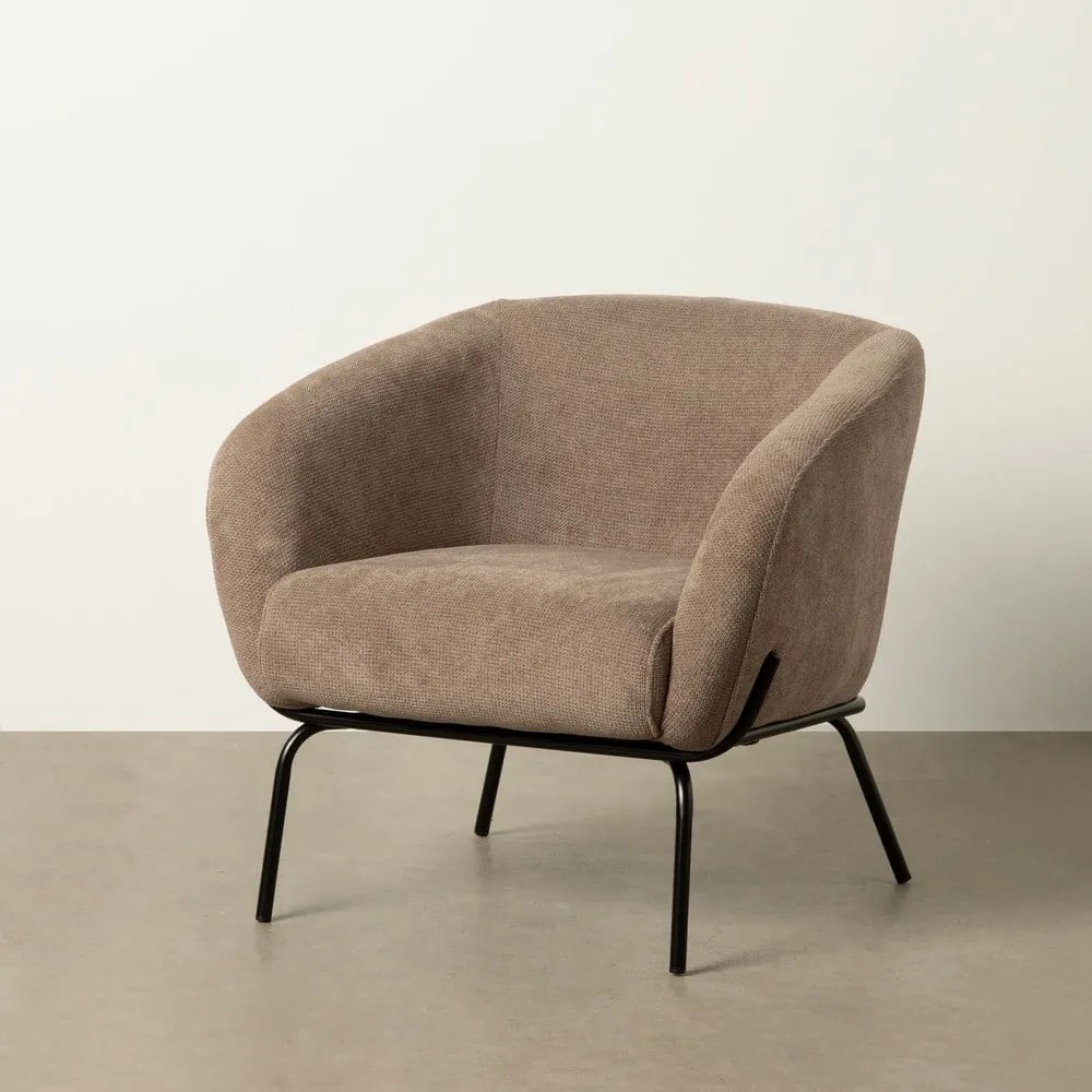 Taupe ženilkové kreslo Classic – Ixia